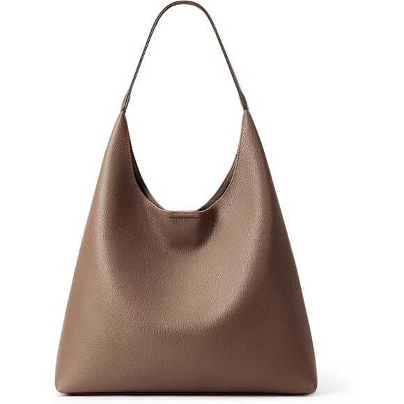 Slouchy Hobo Bag Vegan Leather Suede Tote Bag Women Weekender Shoulder for Casua